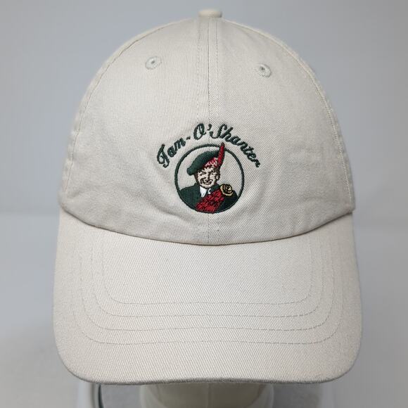 Tam O'Shanter Strapback Hat Beige One Size Embroidered Logo Antigua - Picture 2 of 10